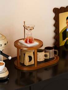 1 chiếc kệ trưng bày để bàn hình tròn kiểu retro, hai tầng, đa năng dùng để đựng nước hoa, son môi, trang sức, mỹ phẩm, cốc nhỏ, phù hợp với bàn làm việc văn phòng, quầy bar, bàn trang điểm, lối vào, nhà bếp và nhiều nơi khác. - Nhiều màu - Xem 7