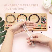 HSZCTUY Bead Board For Jewelry Making, Bamboo Beading Board For Bracelet Making, Beads Maker, Bracelet Making Kit, Bead Tray, Bracelet Sizer, Jewelry Making Supplies - trắng - Xem 5