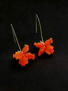 Fashionable European And American Creative Petal Earrings, Heart Flower Earrings For Women - Multicolor - View 5