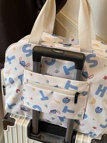 Disney 大容量多功能旅行包，时尚休闲男女通用包，情侣旅行包，防水材质，旅行收纳包，夏季过夜包，行李包，干湿分离带鞋仓，易折叠，可扩展单肩包，多功能拉链背包，返校行李包，迪士尼商务旅行包 - 彩色 - 查看 9