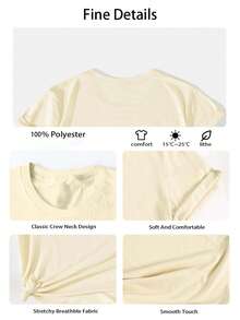 Plus Size Women's Daily Bow Pencil Graphic Crew Neck Short Sleeves Casual Summer Women's Tops ,Stars And Love 100-Day Back To SchoolGraphic Valentine's Day And Back To School Women's Apricot T-Shirt - Apricot - View 7