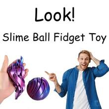 1pc 3D Printed Slime Ball, Colorful Stress Relief Gift, Suitable For Ages 14+, Stress Relief Slime Ball, Laser Gradient, Perfect For Holidays, Valentine's Day, Back To School, Birthday Gifts - Multicolor - View 8