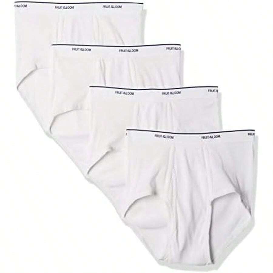 Fruit of the Loom Trusa Hombre - 4 Pack, Color Blanco, Algodón