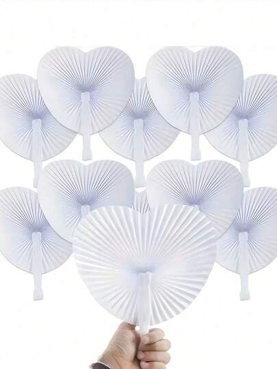 4pcs/Set Elegant Heart-Shaped Wedding Folding Fans, Heart-Shaped Origami Design, Decorative Paper Folding Hand Fans, Suitable For Wedding Guest Decoration, Bride Photography And Party Favors, Reception And Ceremony Supplies, Wedding Accessories | Elegant Hand Fans | DIY Paper Art Fans Heart-Shaped Decorative Fans Summer Paper Fans Best Birthday Gift