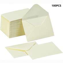 10/50/100pcs Gift Card Envelopes, 4 X 2.75 Inch Mini Envelopes, 120gsm Small Paper Business Gift Card Sleeves, Bulk, Compact Greeting Card Envelope Pockets, Suitable For Invitations - A - View 8