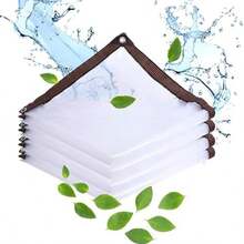 Lona Transparente Impermeable 2 x 3 m, Lona de Polietileno Transparente con Ojales, Lonas de Plstico Resistente al Agua con Borde Reforzado y Cuerda para Pergolas para Jardin Exterior - 2 x 3 metros - Ver 9