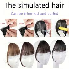 2pcs High Temperature Fiber Bangs Wigs, Casual Style For Women, Suitable For Daily Commute And All Seasons - Multicolor - View 3