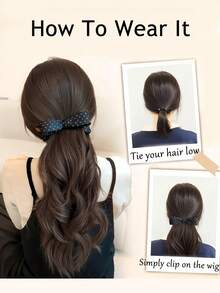 Banana Clip Claw Ponytail Extensions Hair Synthetic Ponytail,Synthetic Hair Bun Ponytail Hair Piece, Claw Clip Bun Hair Clip, Synthetic Fake Buns Hairs Extensions, Hair Accessories For Women Daily Wear - Multicolor - View 5