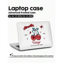 1 Piece, Retro Cherry Bow Pattern | Frosted Acrylic Ultra-Thin Laptop Case | Compatible With Air13 2025/Pro16 M3 M2 | Fingerprint-Resistant, Shockproof, And Heat Dissipation 3-In-1 | An Essential Protective Case For Office And Study - Multicolor - View 13