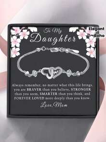 1 件时尚花瓣设计女士手链，简约女友礼物，独特个性化手链