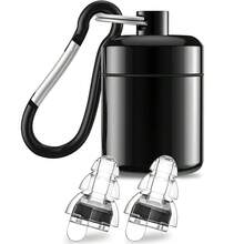 三层强效降噪耳塞，便携、可水洗、可重复使用，适用于睡眠、音乐会、音乐节、嘈杂环境、现场活动、运动等场合，保护听力，配有高级金色收纳盒 - 彩色 - 查看 2