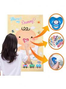 Juego de chupete para bebé - Favor de fiesta infantil Juego de pasador de chupete - Multicolor - Ver 3