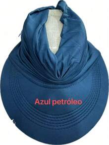 Beach Turban Visor With 50+ UV Sun Protection For Sports, Clubs, And Swimming Pools - Summer - 汽油藍 - 查看 1