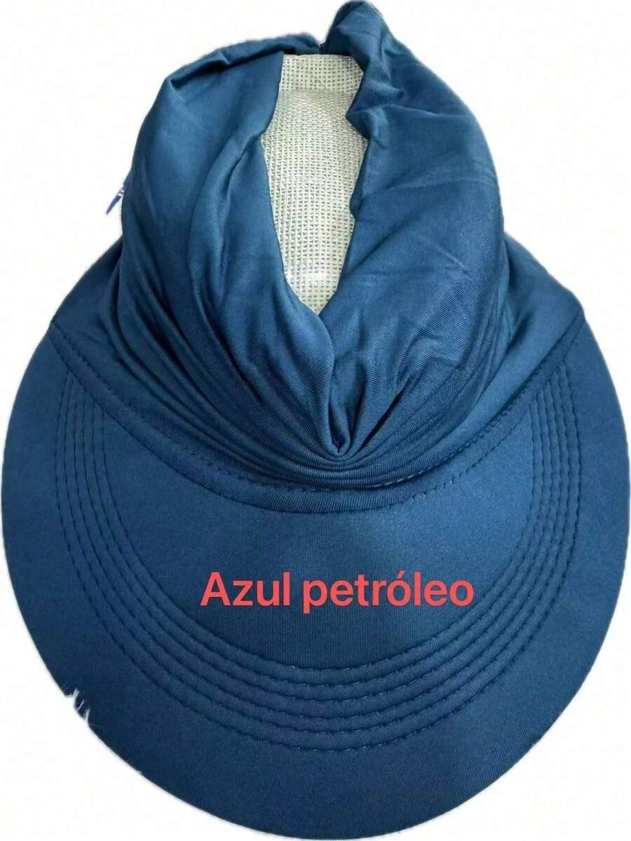 Beach Turban Visor With 50+ UV Sun Protection For Sports, Clubs, And Swimming Pools - Summer - 汽油藍 - 查看 1