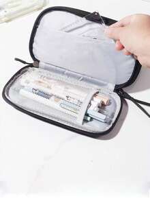 1 pieza Bolsa de almacenamiento de nailon multifuncional, organizador de cables digitales, bolsa organizadora de accesorios electrónicos portátiles, adecuada para disco duro externo, batería portátil, auriculares y cargadores, fundas de teléfono, auriculares inalámbricos, auriculares Bluetooth, auriculares supraaurales, auriculares, adecuada para uso empresarial, viajes, escuela, universidad, oficina, útiles escolares, esenciales de vuelta a la escuela - Multicolor - Ver 9