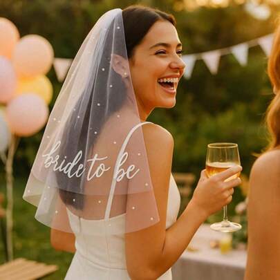 准新娘绶带头纱单身派对配饰、新娘送礼会装饰、新娘订婚礼物