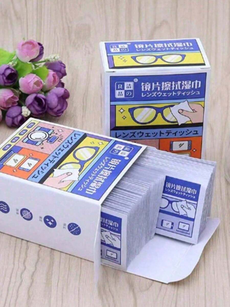 100pcs Compact Wet Wipes, Suitable For Cleaning Glasses, Phones And Various Screens, Essential For Business Trips And Travel!
