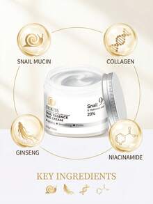 IOIOKISS 蜗牛精华修护霜 - 高效保湿，蕴含20%玻尿酸，有效改善暗沉、粗糙，紧致肌肤轮廓，抚平皱纹，舒缓敏感，滋养肌肤，锁住水分，蜗牛胶原蛋白精华霜，适合所有肤质，女士护肤好礼，50克 - 白色 - 查看 7