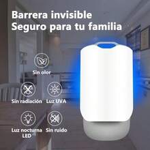 ückluz Lámpara Mata Insectos y Trampa Eléctrica con Cartucho Adhesivo Atrapa Mosquitos Pequeños y Moscas con Luz Azul Segura para Mascotas y Sin Olor - Blanco - Ver 4