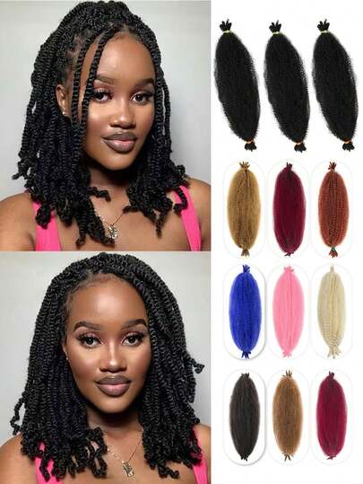 African Marley Braid Giant Handmade Faux Locs Crochet Curly Dreadlocks Fluffy Braids African Style Synthetic Wig