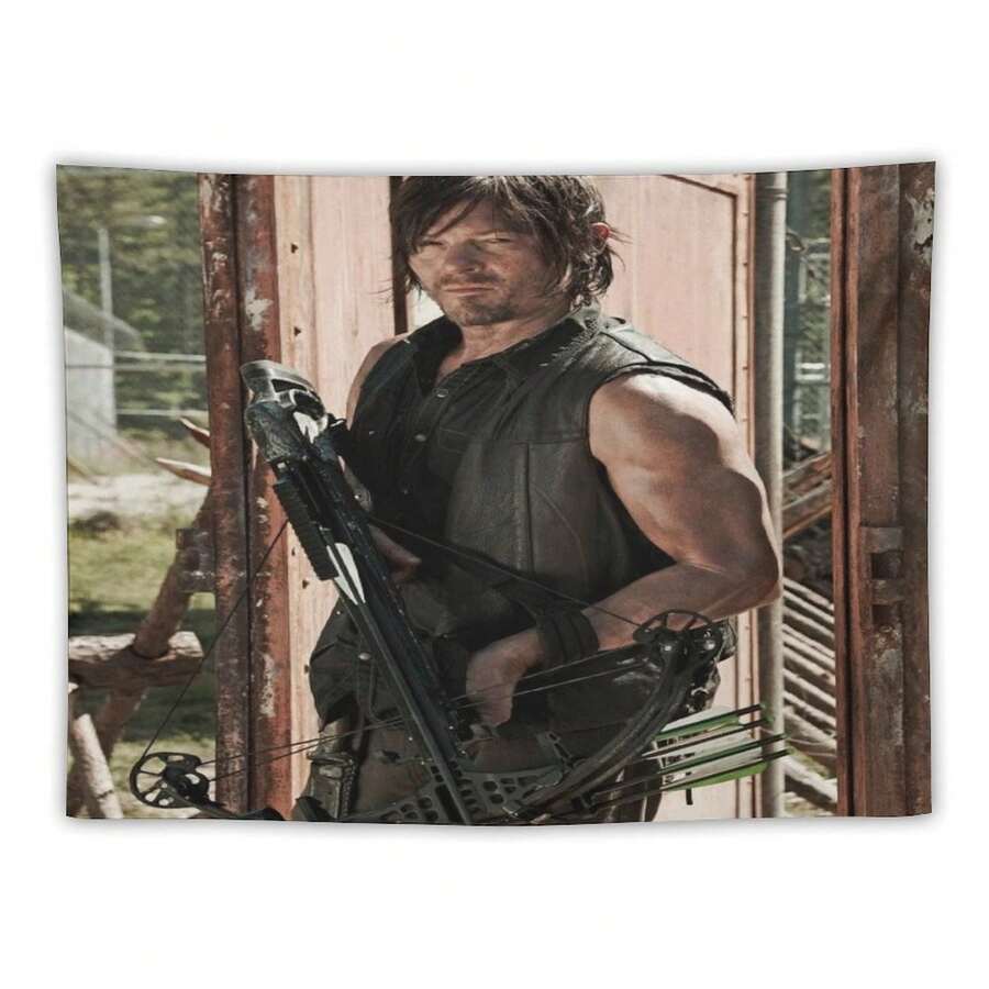 Tapestry Daryl American Dixon Pink Flag Norman Reedus Wall Art Tapestries - 彩色 - 查看 1