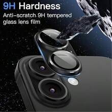 Armor Lens Film, Compatible With Apple 17/17 Pro/17 Pro Max/17 Air, Metal Armor Lens Film, Metal Frame Tempered Glass Lens Protector, Lens Protector Pad, Mobile Phone Accessories, Mobile Phone Protection, Camera Shield, Mobile Phone Lens Protection, Mobile Phone Case Friendly, Minimalist Shield, Streamlined Design, Scratch-Resistant Glass, Sturdy Shield, Smartphone Users, Photography Enthusiasts - Multicolor - View 3