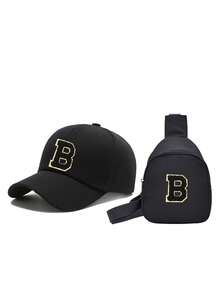 2顶儿童棒球帽，带迷你收纳袋，男女童露营帽，防紫外线，带帽带，儿童渔夫帽，适合3-12岁儿童。 - 黑色 - 查看 6