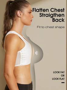 1pc Women Chest Binder, Microshaping Camisole Top, Trans FTM Binder, Adjustable Seamless Compression Vest For Large Bust