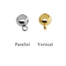 20pcs Gold-Plated Stainless Steel Vertical Hole Adjustable Beads, Spacer Beads For DIY Women Jewelry Making, Necklace, Bracelet, Earrings - Parallel Through-hole Beads - View 7