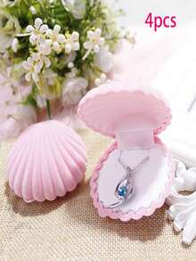 1/2/4pcs Cute Jewelry Box, Shell Shaped Jewelry Packaging Box, Earring, Necklace, Ring Storage Box, Valentine's Day, Mother's Day Gift, Proposal Surprise Gift, Gift Packaging, Jewelry Storage Box, Vanity Decor, Storage & Organization, Back To School Supplies - Multicolor - View 17