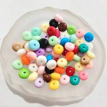 精细抛光亚克力扁圆珠，轮珠，算盘珠，DIY项链、手链、吊坠、串珠材料