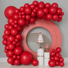 obos Rojos Kit de Arco de Guirnalda de obos 84 Piezas 18 12 10 5 pulgadas Juego de obos de Fiesta para Boda Fiesta de Cumpleaños Baby Showers Decoración de Fiesta de Aniversario - Rojo - Ver 7