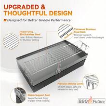 Griddle Warming Rack For Blackstone Griddle, Adjustable Griddle Accessories Cooling Warmer Rack For Black Stone And Most Tabletop Flat Top 17 22 28 36 Inch Gas Grills - Default - View 5