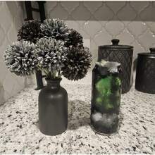 Ceramic Black Small Vase Dry Flower Vases Minimalism Style For Modern Table Shelf Fit Fireplace Bedroom Kitchen Living Room Home Decor Black Small - 黑色 - 查看 2