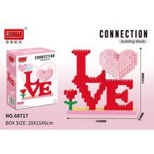 700pcs Mini Building Blocks Set, Can Assemble Heart, Peach, Pen Holder, DIY Toy, Gift Model, Birthday/Christmas Gift - Multicolor - View 7
