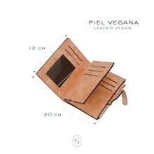 CYPNClepsidra® Cartera para mujer de cuero tarjetero para dama con cierre bolsa de mano. Billetera con cremallera. Handbag purse.Fashion - Rosa - Ver 3