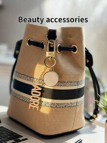 Dior Metal Clasp Genuine Stone Aromatherapy Pendant; Beauty Accessories; Metal Clasp; Aromatherapy Stone Pendant; High-End Minimalist Gift - Gold - View 5