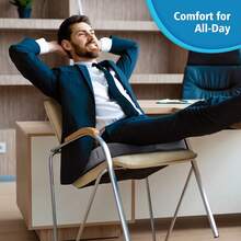 Quality Assurance CloudBliss Gel Cushion - Cooling Gel Enhanced Foam Ergonomic Cushion Long Sitting Office, Gaming, Car, Automotive, Airplane (Large, Black) XA0C - 灰色 - 查看 7