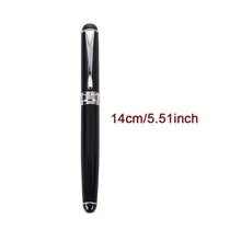 高端金属黑色钢笔/书写流畅，适用于办公室、专业用途和日常练习/经典风格签名笔/男女皆宜的优雅行政钢笔/可替换墨盒 - 黑色 - 查看 8