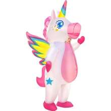 CYPNInflatable Colorful Winged Unicorn Clothing-Adult-Sized Full-Body Inflatable Costume for Men and WomenFashion - como en la foto - Ver 2