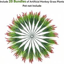 12 件/套 6 件/套 1 件 7 枝薰衣草人造花，户外春季装饰，浪漫乡村风格，适合家庭、花园、花盆（紫色、粉色、白色、红色、橙色、日落红） - 紅色 - 查看 11
