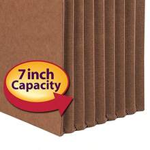 Smead TUFF® Pocket File Pocket Straight-Cut Tab 7" Expansion Legal Size Redrope 5 per Box 74395 - CUERDA ROJA - Ver 4