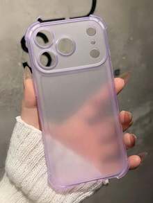 Luxury Matte Transparent Shockproof Protective Case, Suitable For 17 Pro Max, 17 Pro, 17, 16 Pro Max, 15, 14, 13, 12 Pro Max, 11, Anti-Drop Back Cover - Transparent Purple - View 4