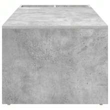 vidaXL Table basse Gris béton 101,5 x 50 x 37 cm Bois d'ingénierie - Gris - Voir 6