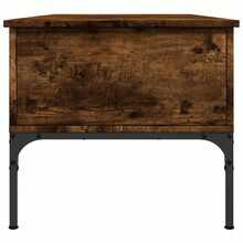 vidaXL Table basse chêne fumé 100x50x45 cm made of engineering and metal - Castano - Visualizzare 6