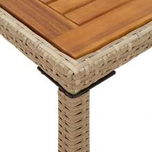 vidaXL Mesa de jardín con tapa y madera de acacia beige 115x54x74 cm - Beis - Ver 8