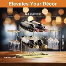 Wine Rack Countertop, 8 Bottle Standing Modern Black Metal Small - 3 Tier Tabletop Wine Holder Stand For Cabinet,39691518 - Multicolor - View 5