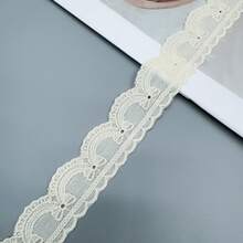 2Y-2.8厘米宽双面蝴蝶刺绣花边，适用于服装、连衣裙、窗帘、DIY装饰 - 彩色 - 查看 5