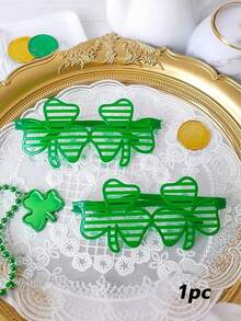 1/2/4pcs St. Patrick's Day Clover Green Lucky Plastic Window Blinds, Sunshade, Party Prop, Suitable For St. Patrick's Day, Irish Party Decor, Party Decoration Props - Multicolor - View 8
