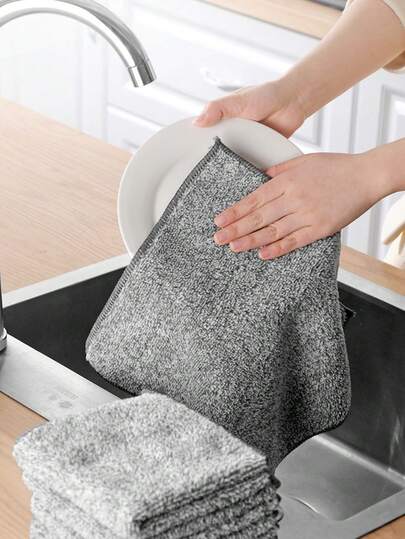 1/5/10 st köksrengöringsdukar av bambukolfiber, disktrasor, absorberande förtjockade disktrasor, rengöringsmedel för hushållet